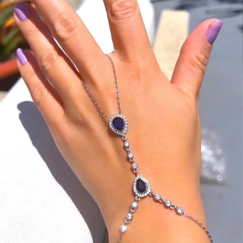 Body Jewelry Dubai - Stonefans Blue Hand Jewelry Dubai for