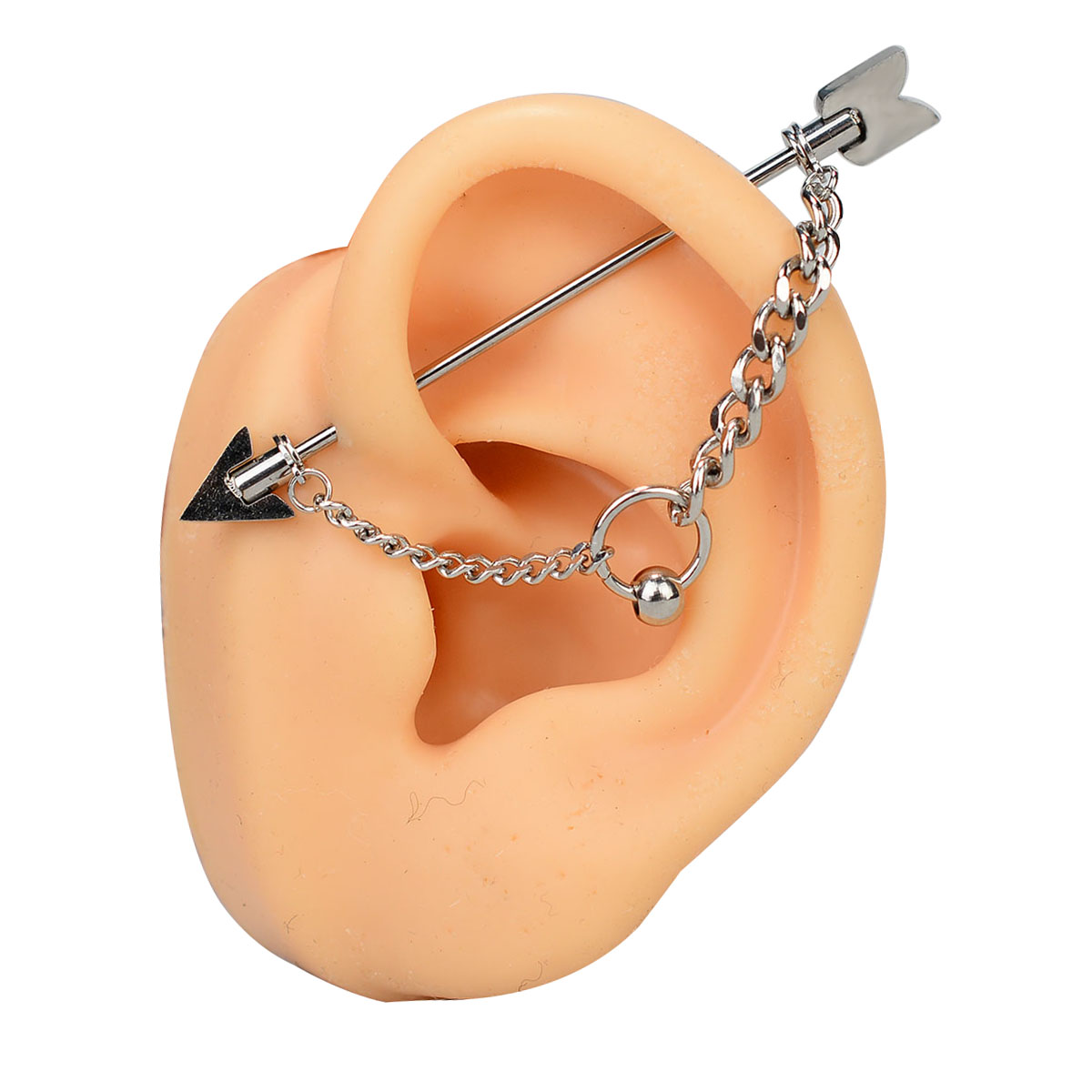 Body Jewelry Industrial - 1PC Surgical Steel Sparkly Industrial Piercing