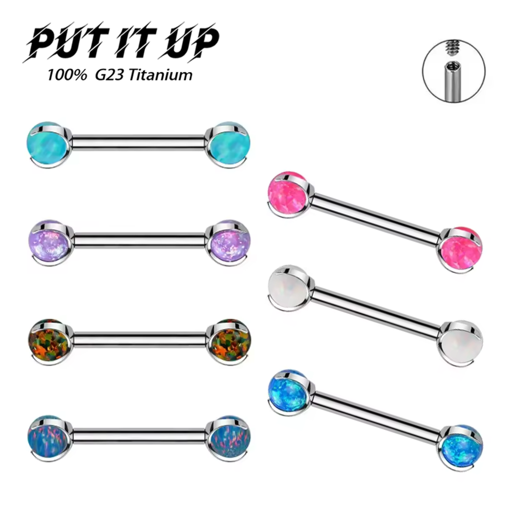 Body Jewelry Quality - F136 Titanium Dream Series Opal Ear