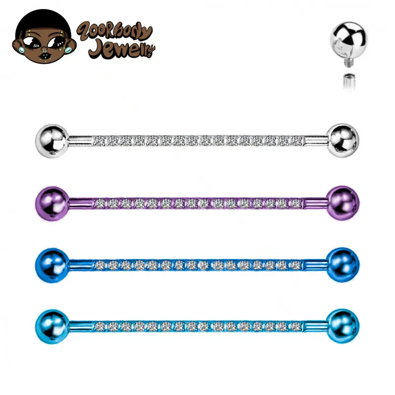 Body Jewelry Industrial - F136 Implant Grade Titanium 14G Internal