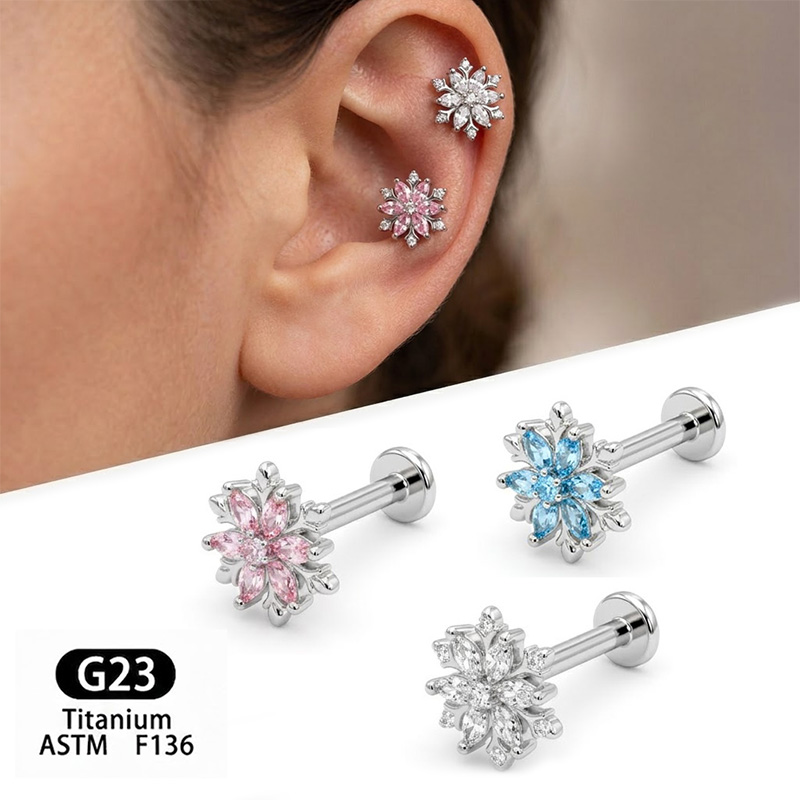 Tragus Flat Back - ASTM F136 Titanium Flat Back Earring