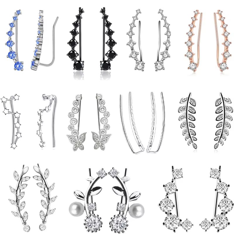 Body Jewelry Quality - 2pcs High Quality 7 Crystals Ear