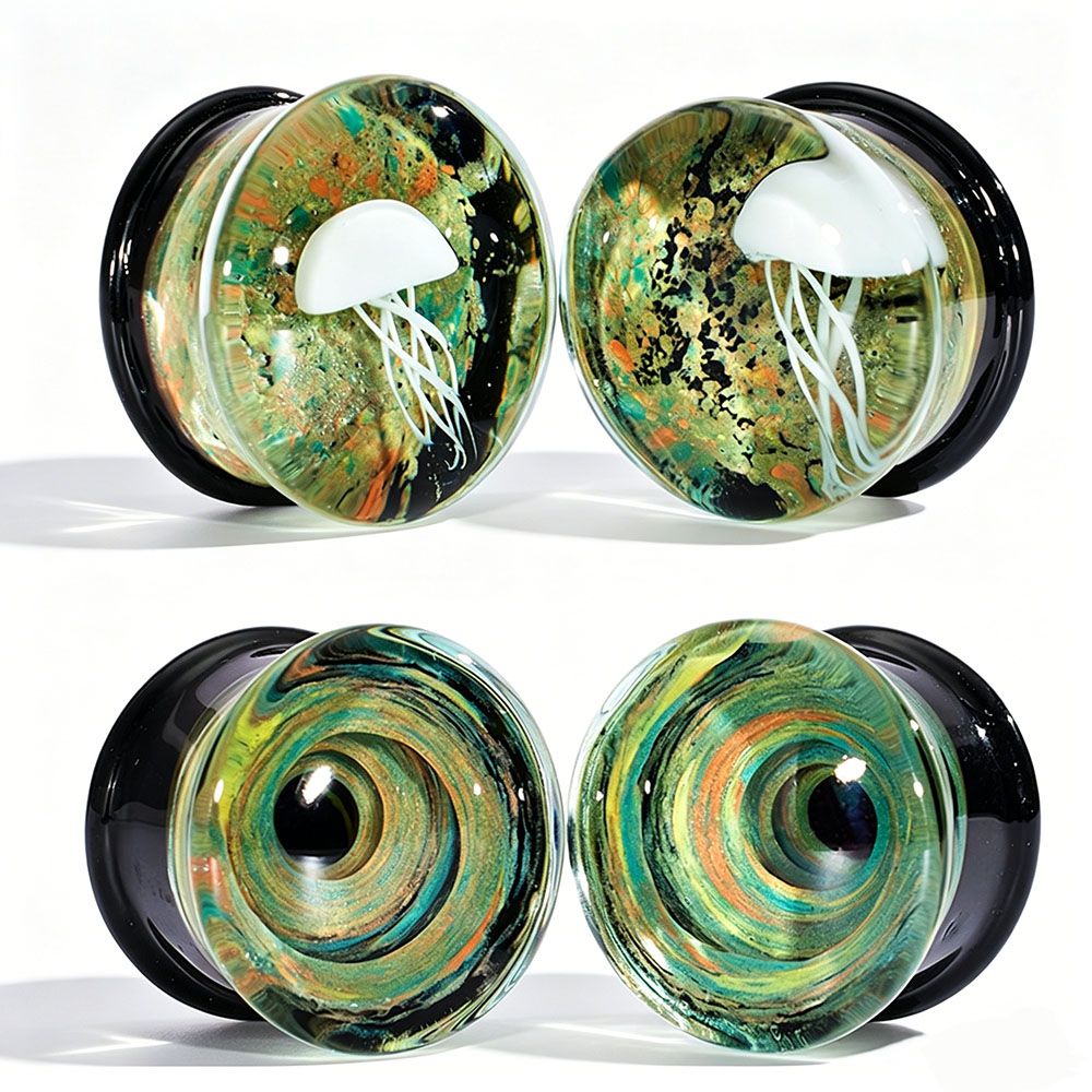 Pair Quality Glass Vortex Ear  - огляд і ціна Body Jewelry Quality
