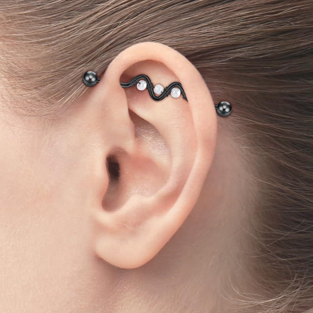 8pcs14G Stainless Steel Indust - огляд і ціна Body Jewelry Industrial