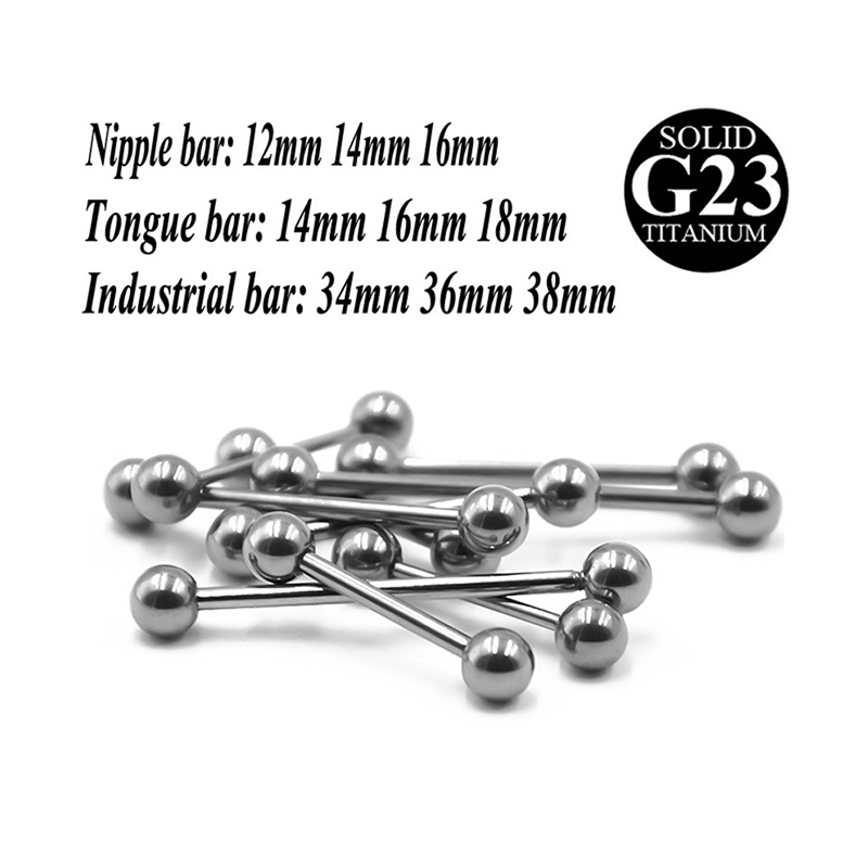 2PCS G23 Titanium Tongue Pierc - огляд і ціна Body Jewelry Industrial