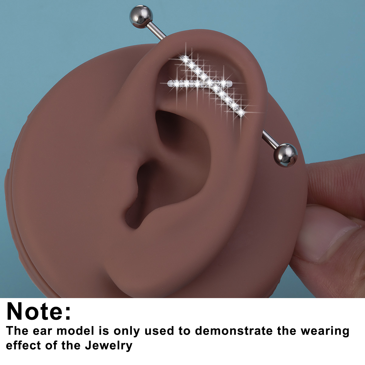 1pc Zirconia Industrial Pierci - огляд і ціна Body Jewelry Industrial