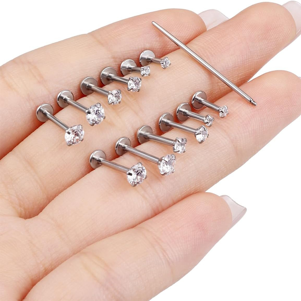 13 PCS Labret Piercing Set Sur - огляд і ціна Tragus Flat Back