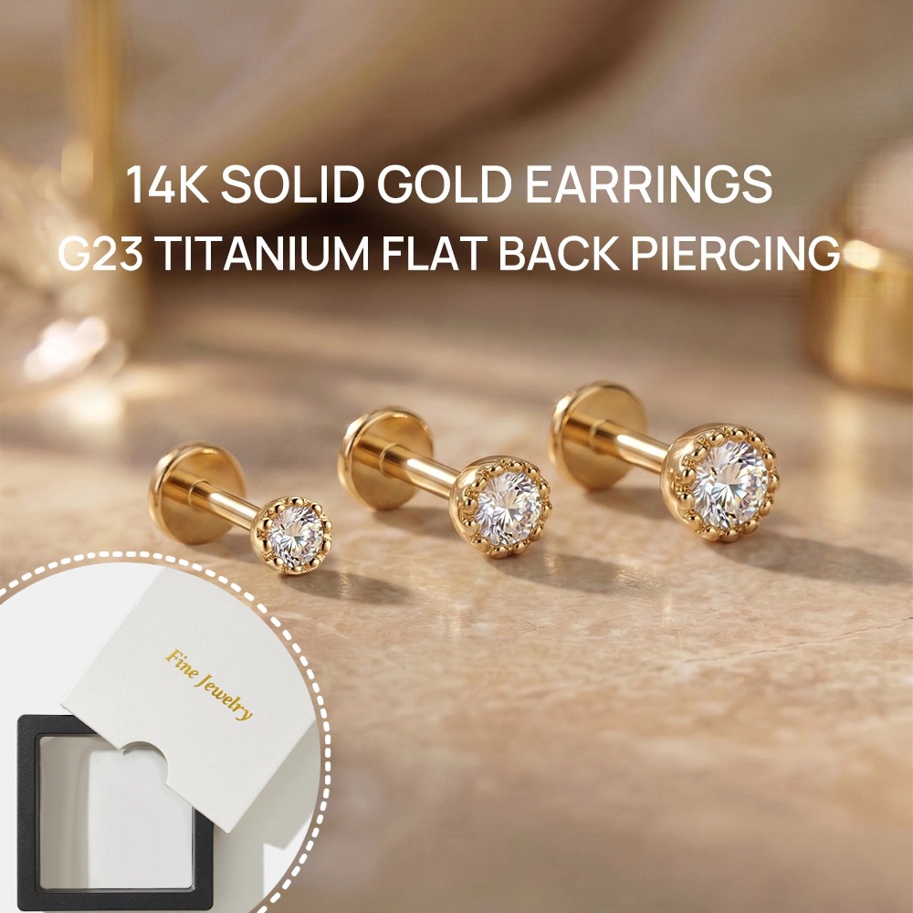 DIeSchein 14K Solid Gold Pierc - огляд і ціна Tragus Flat Back