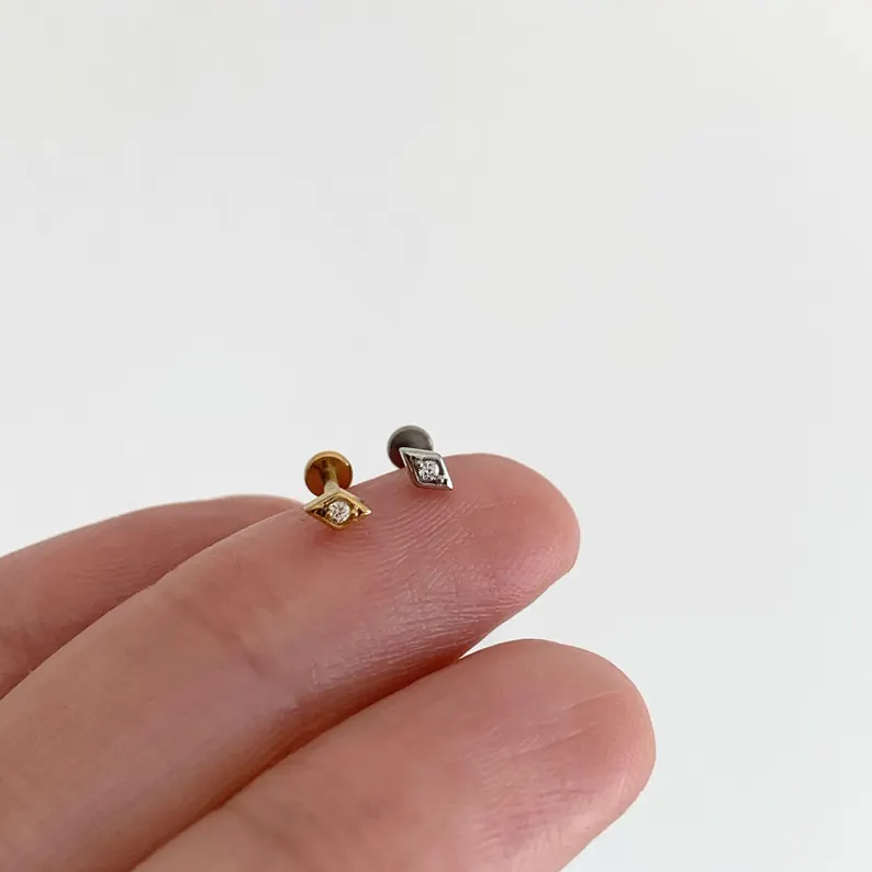 AIDE 1Pc 925 Sterling Silver R - огляд і ціна Tragus Flat Back