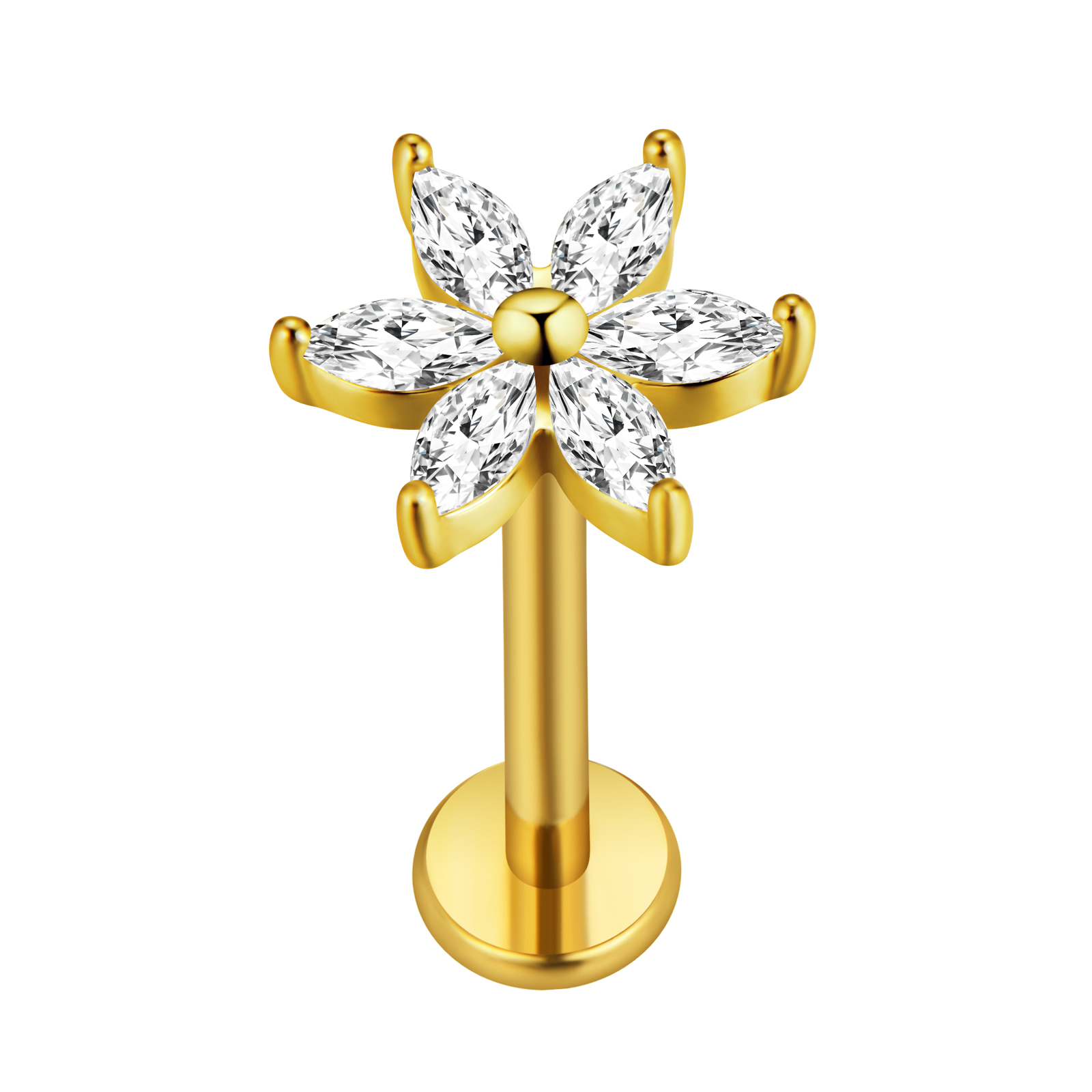 Maple Leaf Labret Piercing Sta - огляд і ціна Tragus Flat Back