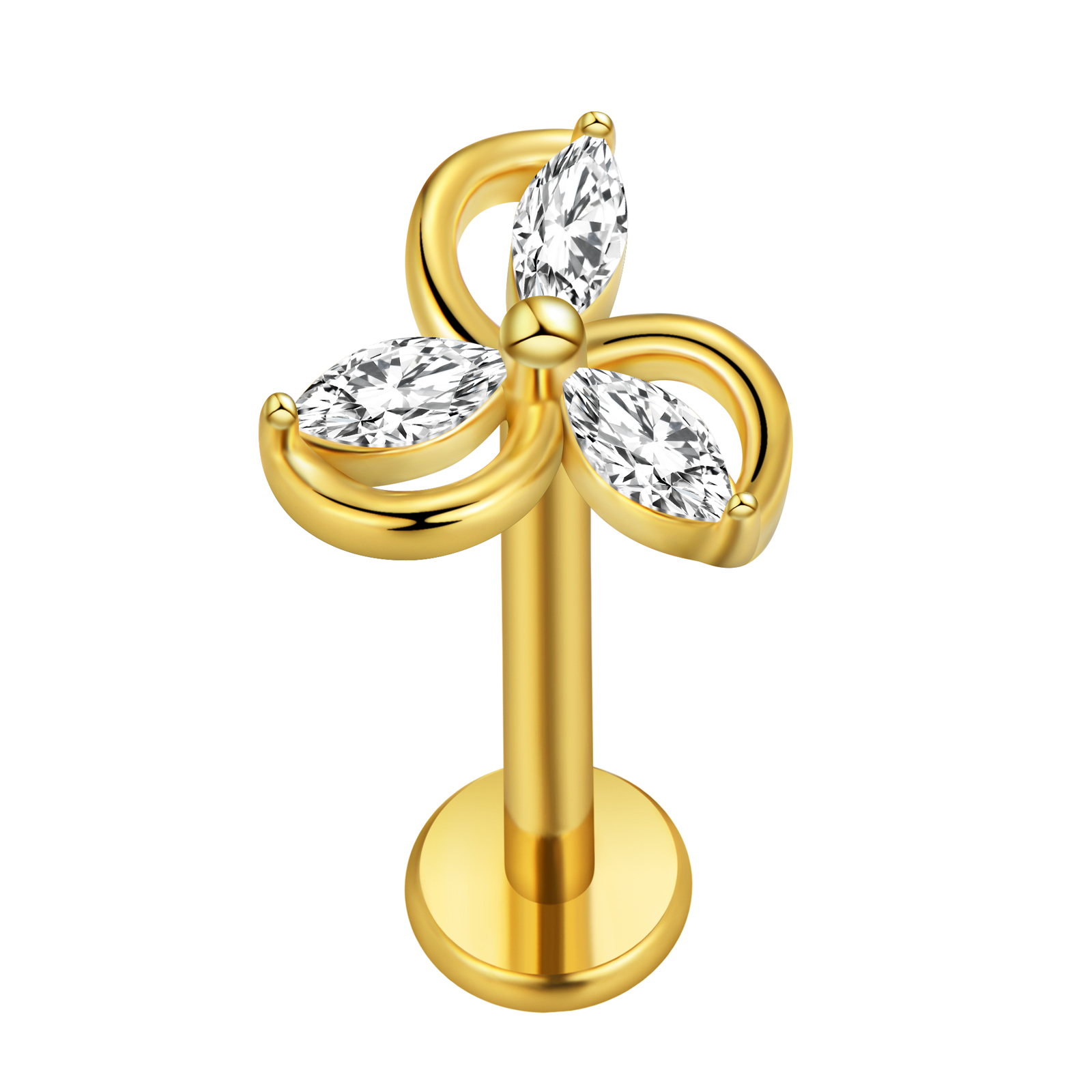 Maple Leaf Labret Piercing Sta - огляд і ціна Tragus Flat Back