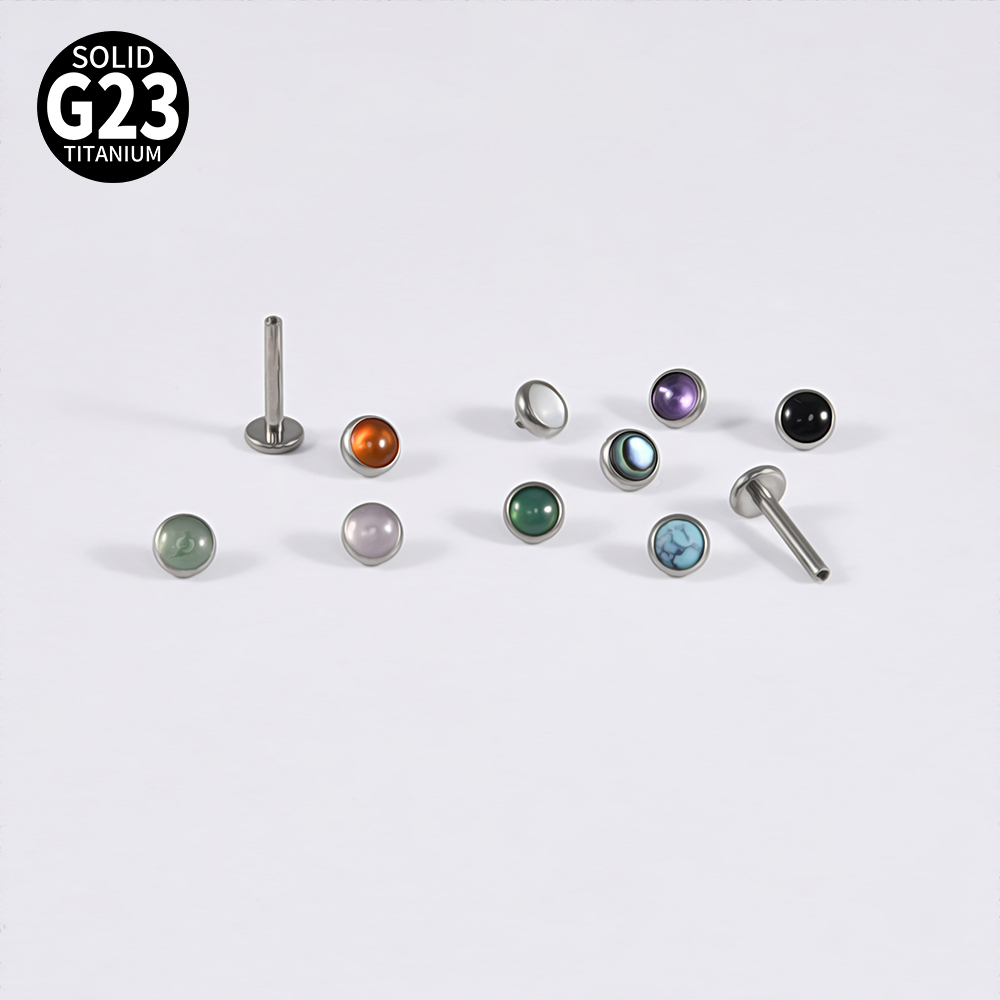 1PC 16g G23 Titanium Crystal&S - огляд і ціна Tragus Flat Back