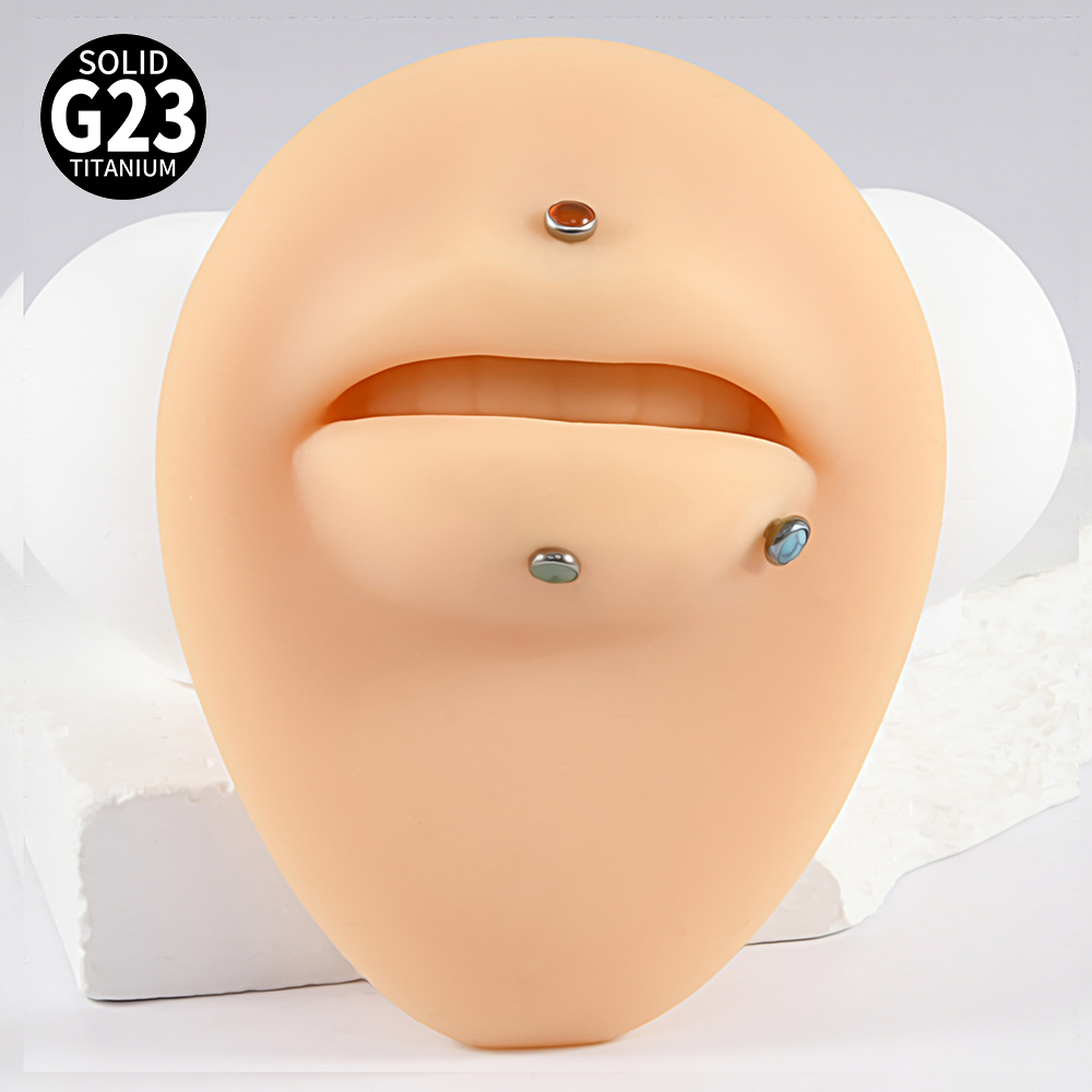 1PC 16g G23 Titanium Crystal&S - огляд і ціна Tragus Flat Back