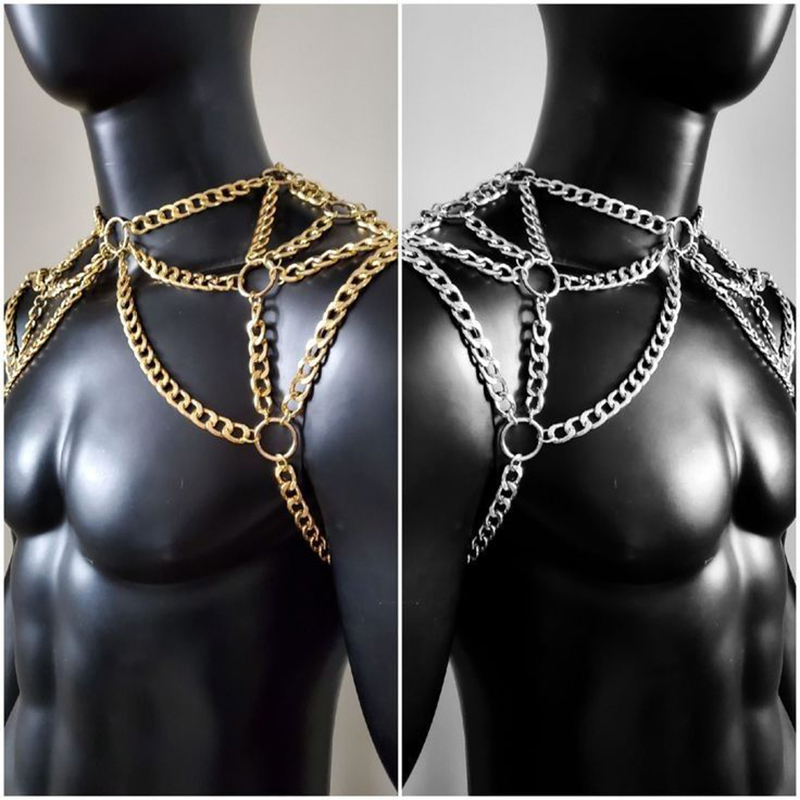 Punk Men Shoulder Body Chain B - огляд і ціна Body Jewelry Back