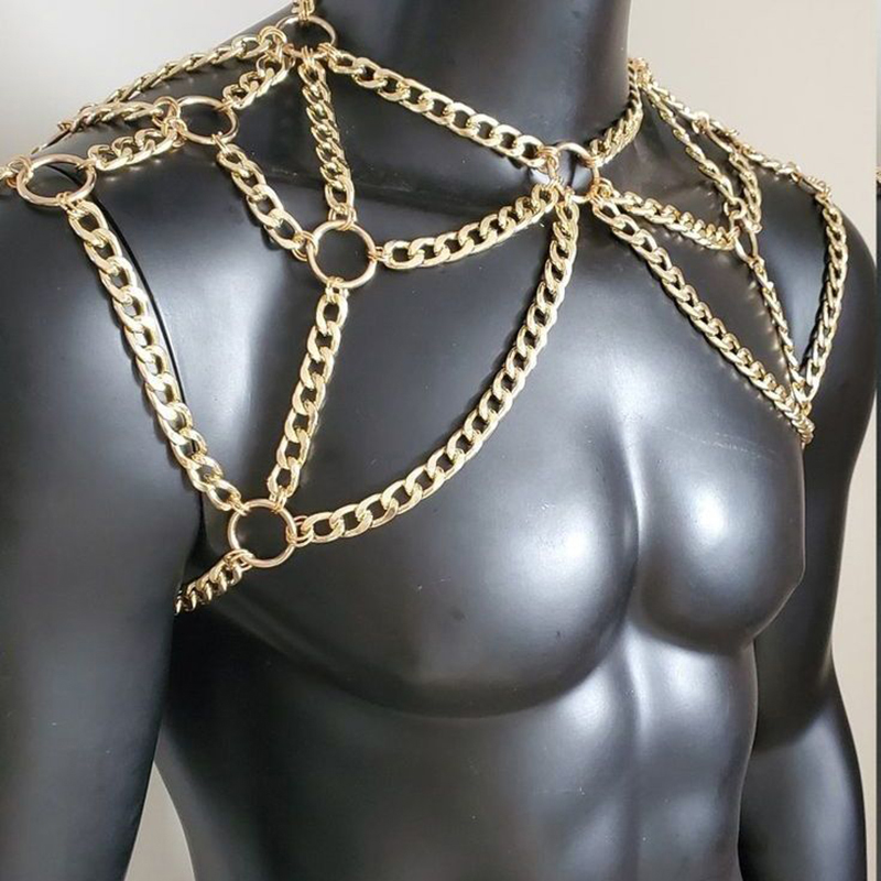 Punk Men Shoulder Body Chain B - огляд і ціна Body Jewelry Back