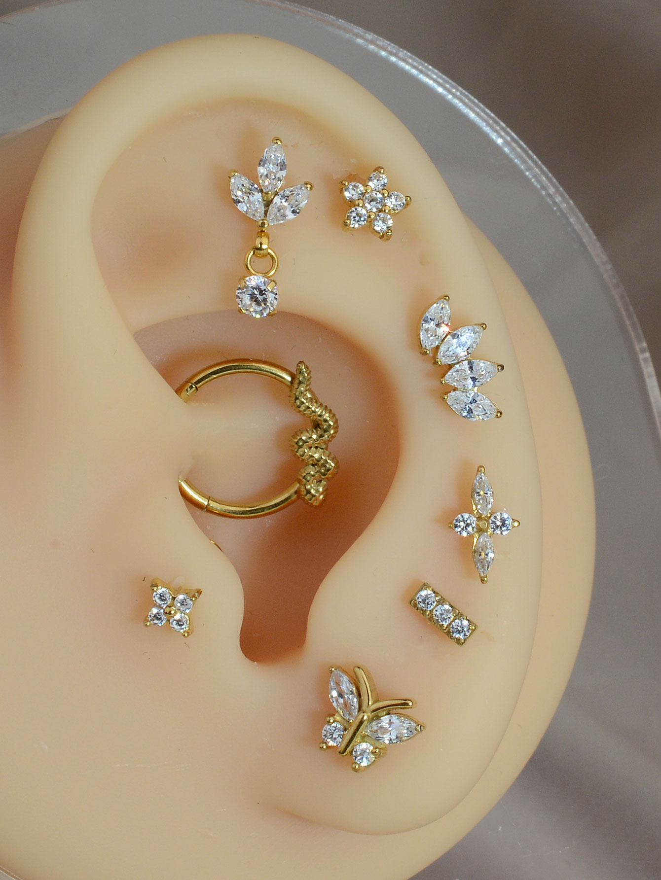 1PC Titanium Stainless Steel E - огляд і ціна Tragus Flat Back