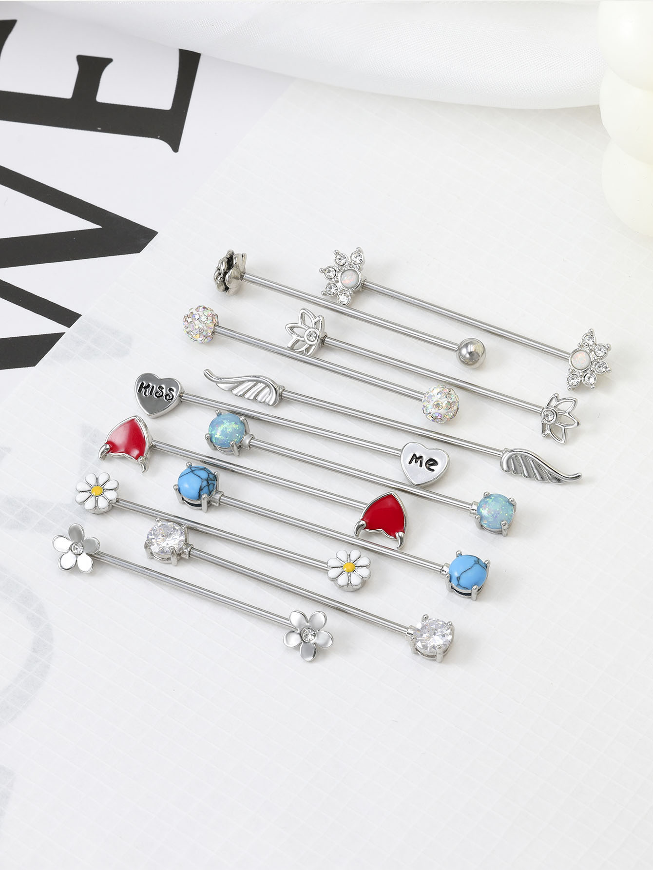 16G Arrows Hearts Industrial B - огляд і ціна Body Jewelry Industrial