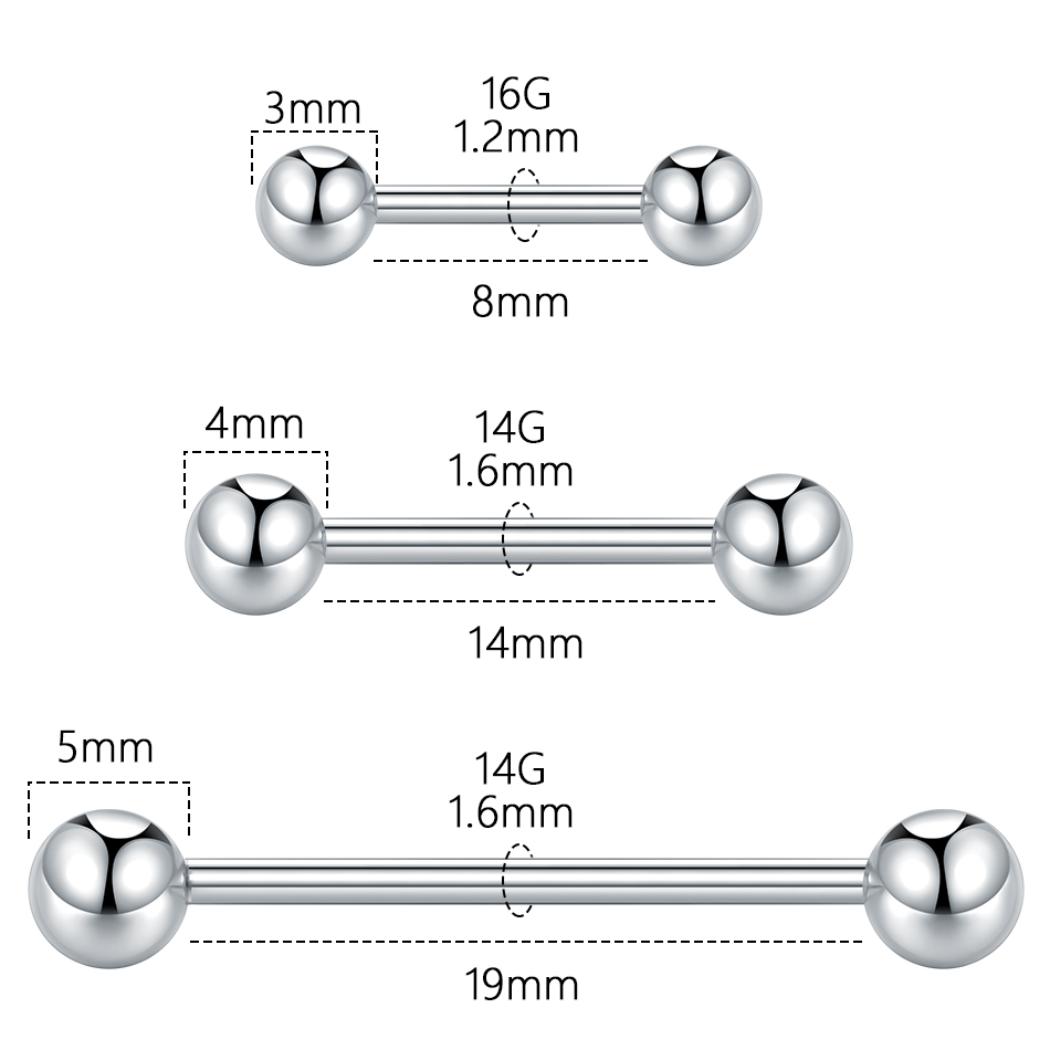 5/10Pcs G23 Titanium Threadles - огляд і ціна Body Jewelry Industrial