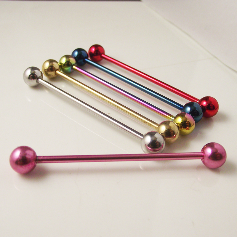 2 Pieces 14G 1.6mm Tongue Ring - огляд і ціна Body Jewelry Industrial