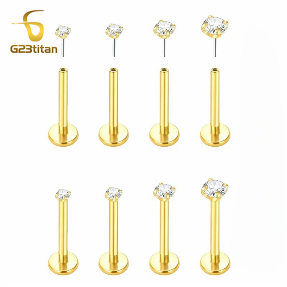 2pc G23 Titanium Push In Earri - огляд і ціна Tragus Flat Back