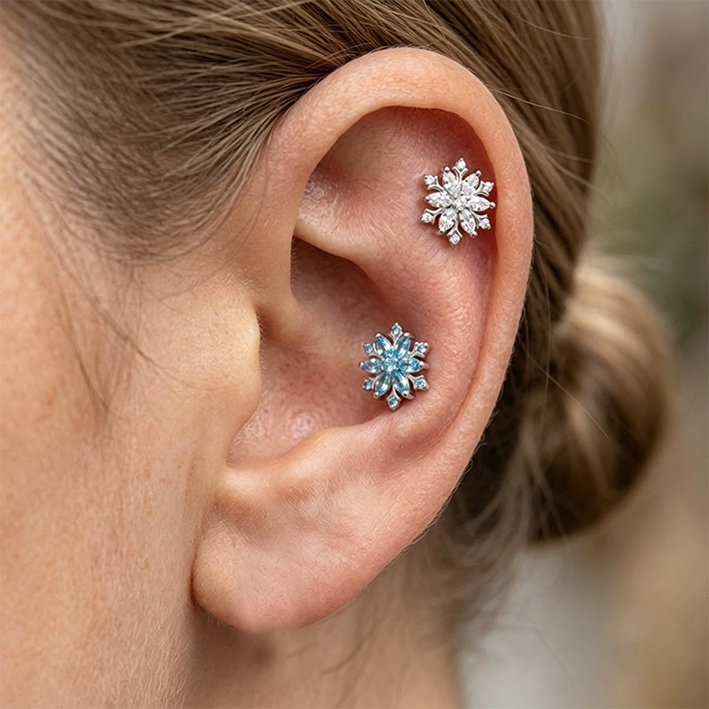 ASTM F136 Titanium Flat Back E - огляд і ціна Tragus Flat Back