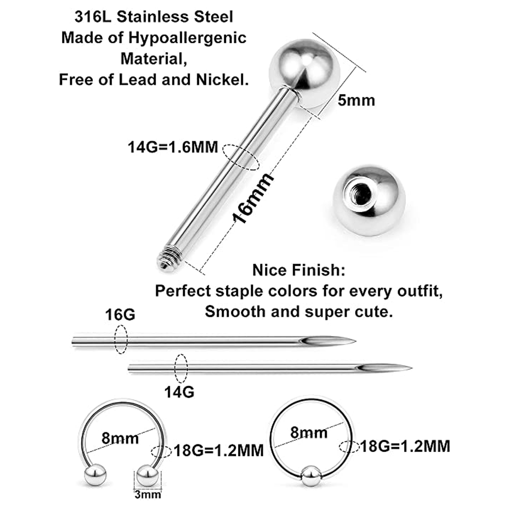 Piercing Kit Stainless Steel E - огляд і ціна Body Jewelry Industrial