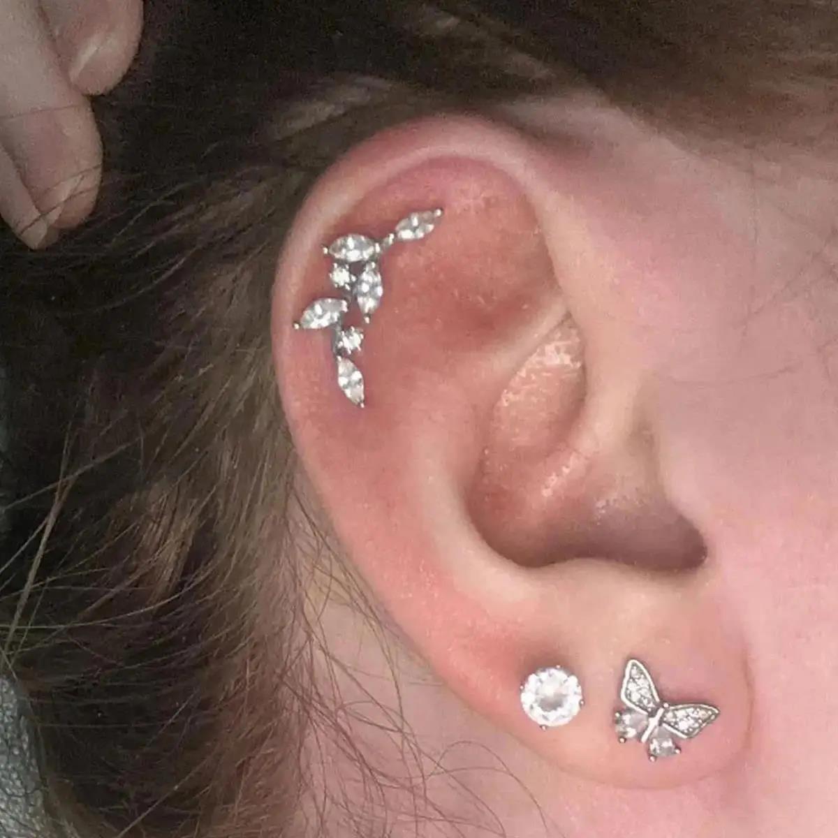 1PC 20G Cartilage Helix Earrin - огляд і ціна Tragus Flat Back