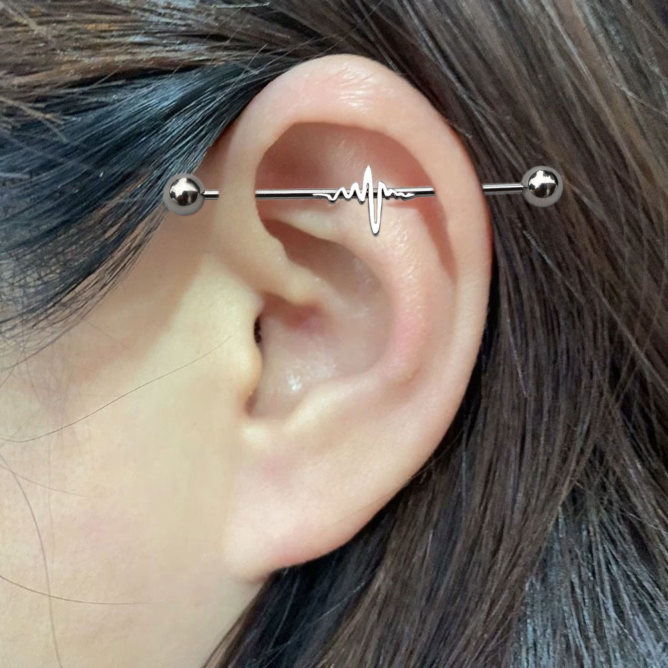 1PC 16G Stainless Steel Long I - огляд і ціна Body Jewelry Industrial