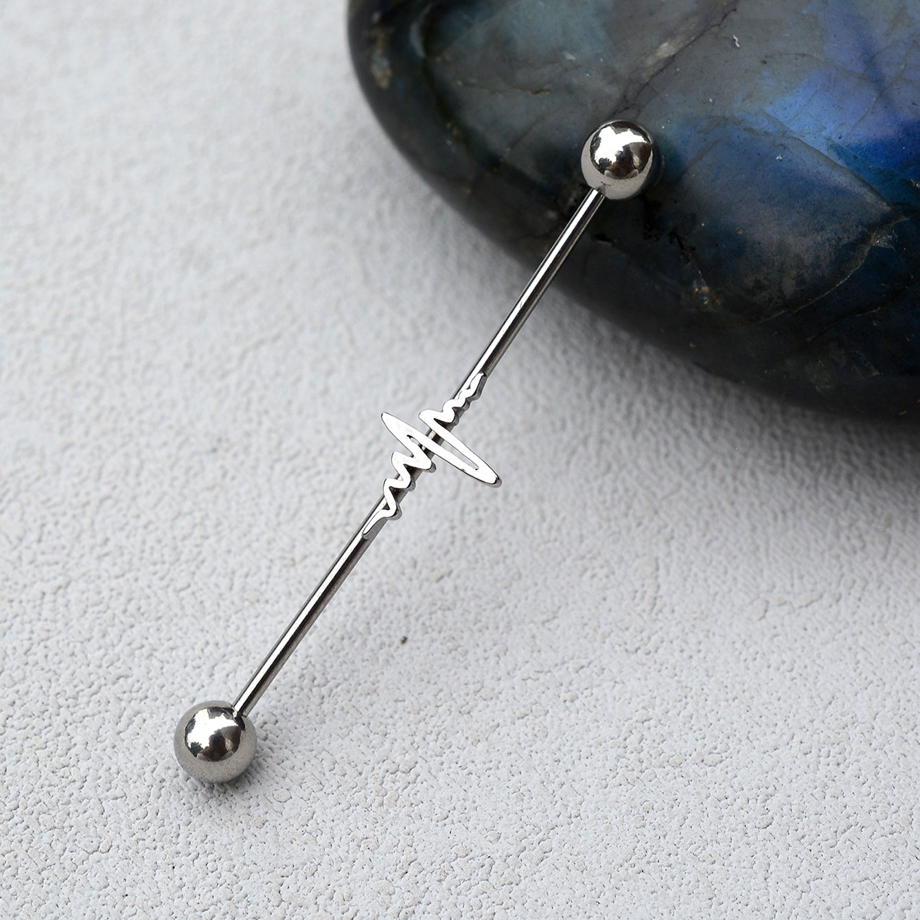 1PC 16G Stainless Steel Long I - огляд і ціна Body Jewelry Industrial