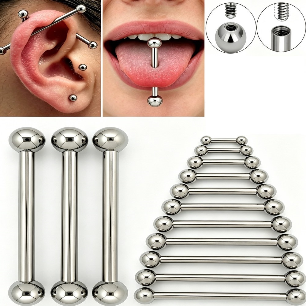 14G 16G G23 Titanium Straight  - огляд і ціна Body Jewelry Industrial