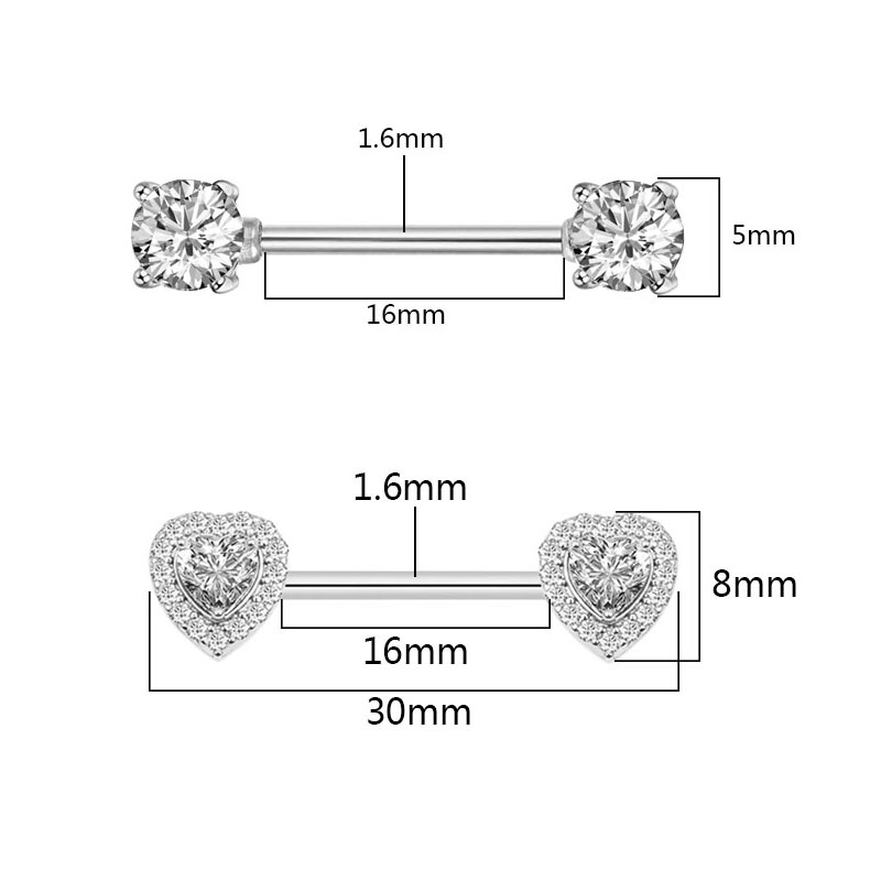 2Pcs Fashion High Quality Zirc - огляд і ціна Body Jewelry Quality